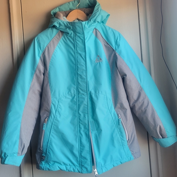 Aqua and Gray Kids Jacket - Picture 1 of 13